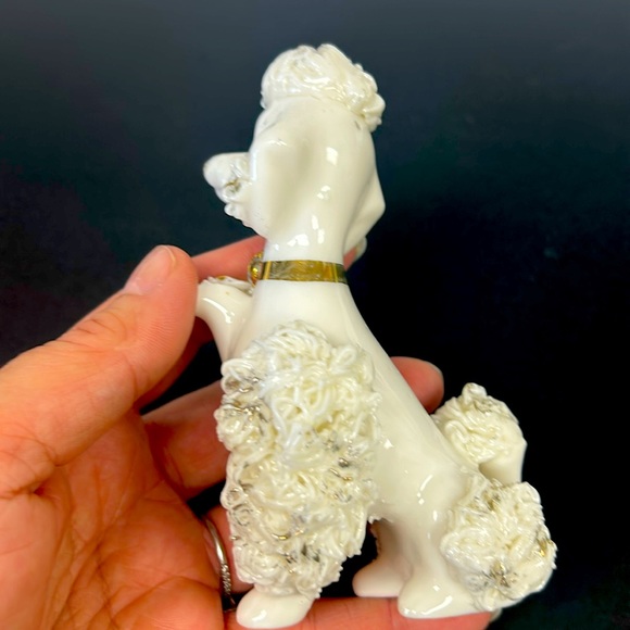 Mid Century Modern anthropomorphic porcelain spaghetti Poodle figurine - Picture 2 of 10